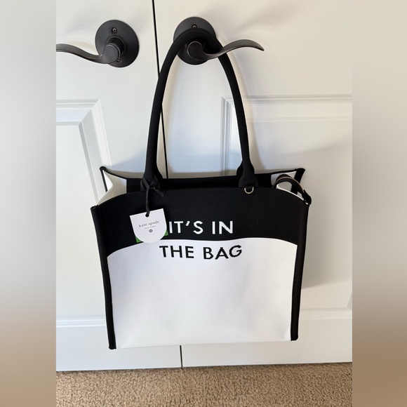 Kate Spade X Target NWT Black and White Large Tote It’s in the bag - Picture 5 of 8